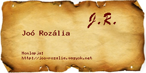 Joó Rozália névjegykártya