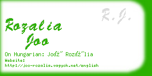 rozalia joo business card
