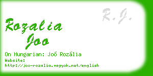 rozalia joo business card
